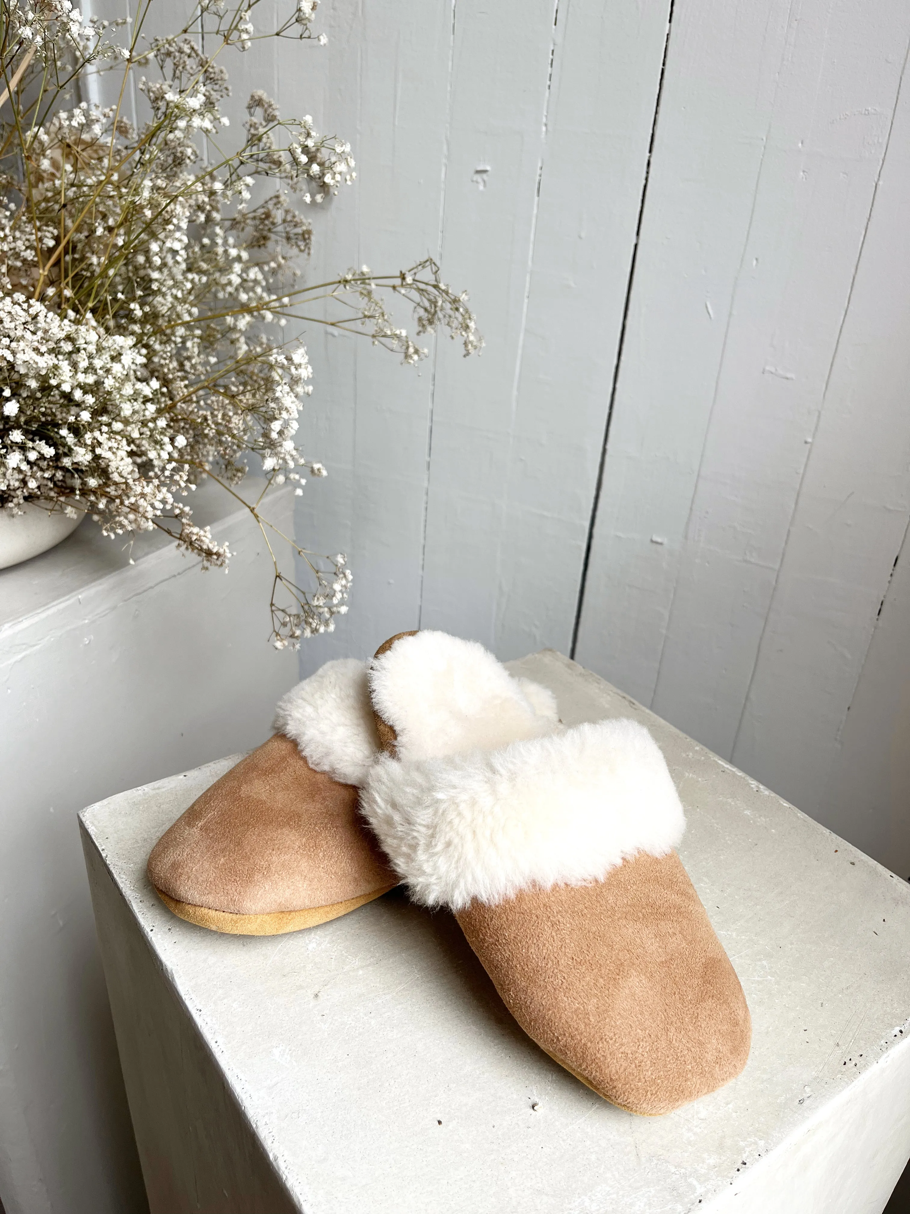 Sheepskin Slip-On Slippers