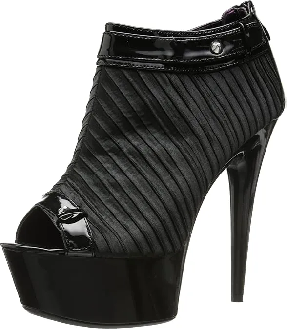 Somi-609 Satin Pleated Ankle Bootie