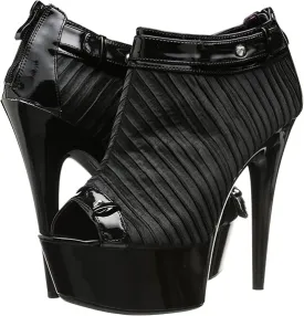 Somi-609 Satin Pleated Ankle Bootie