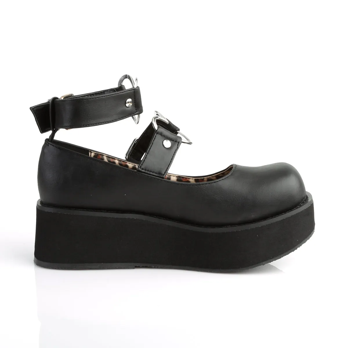 SPRITE-02 DemoniaCult Black Vegan Leather Sexy Women's Heels & Platform Shoes (Alternative Footwear)