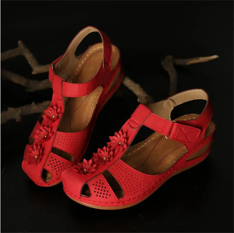 Summer soft-soled Baotou hook and loop women's shoes