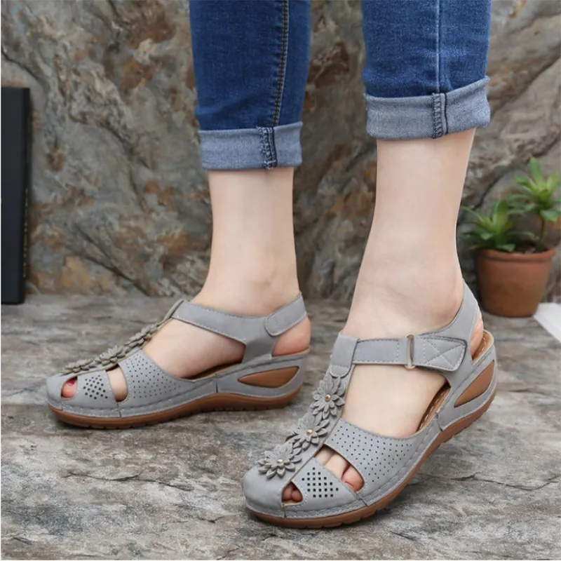 Summer soft-soled Baotou hook and loop women's shoes