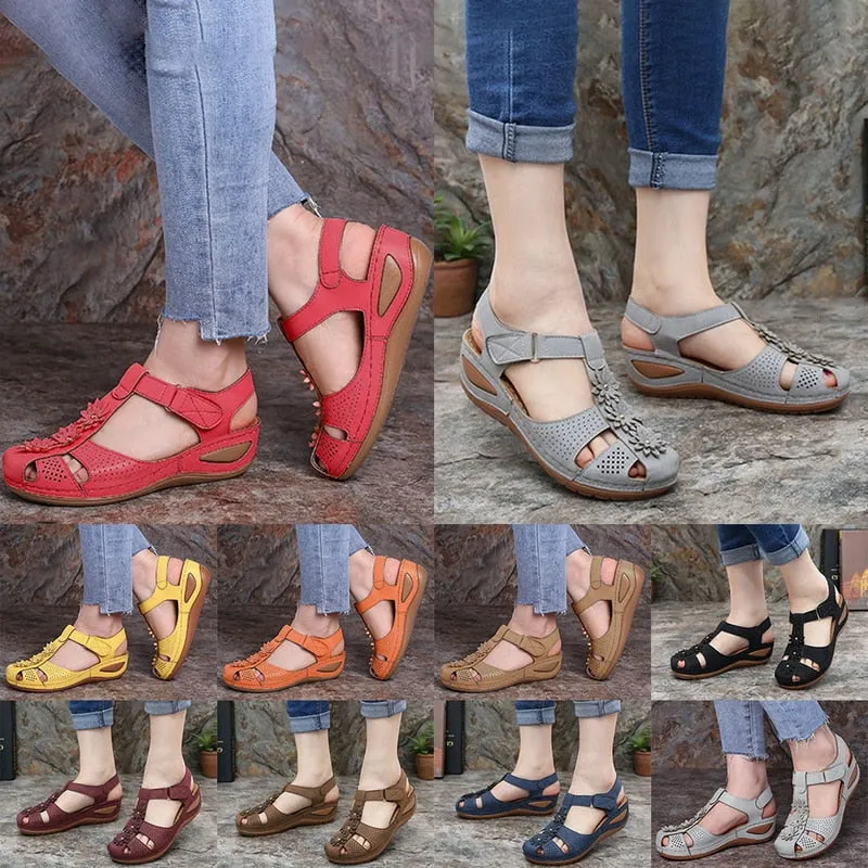 Summer soft-soled Baotou hook and loop women's shoes