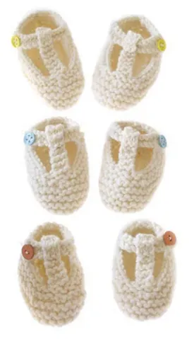 T Strap Booties Pattern (Knit)