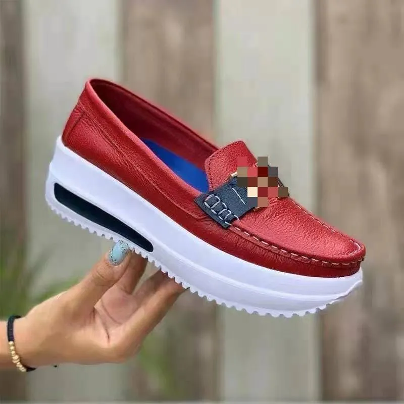 Thick Soled Round Toe Boat Loafer