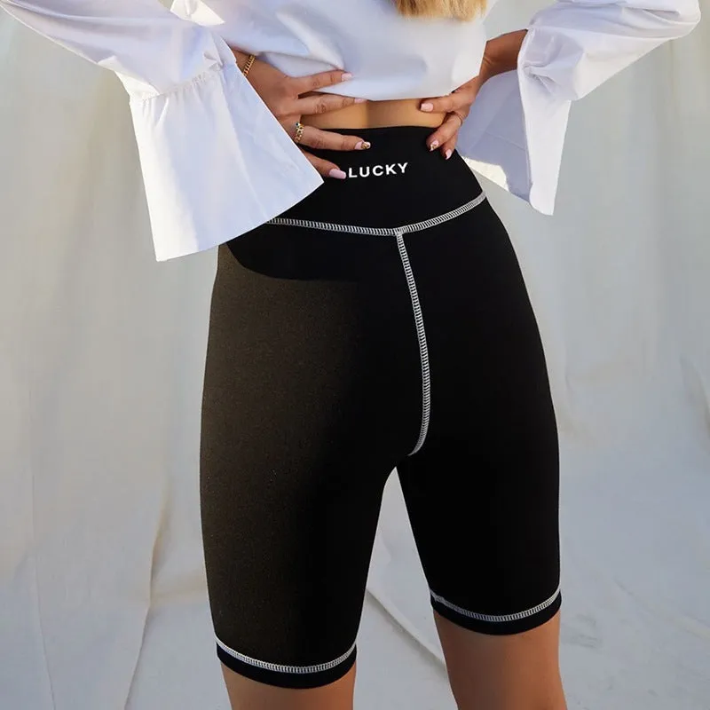 Tight Black Women Activewear Shorts