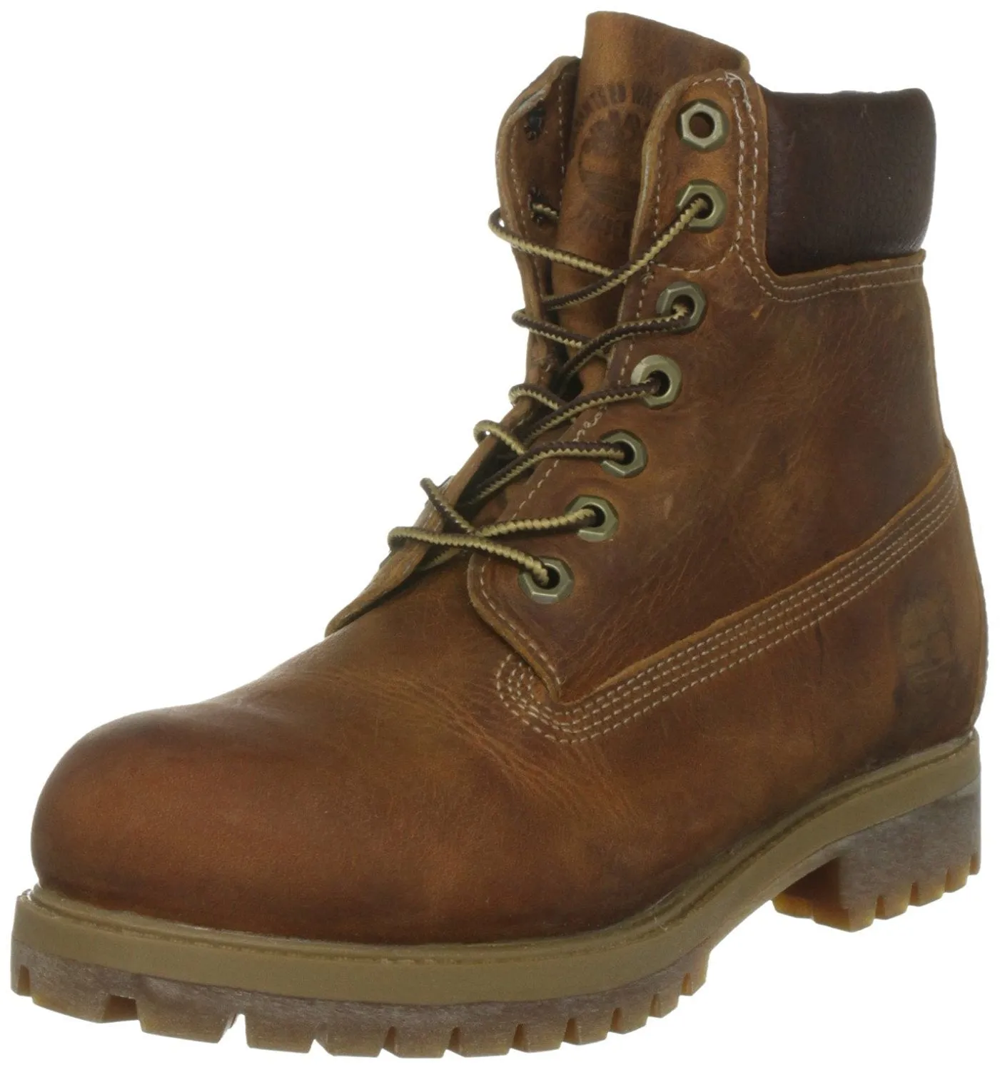 Timberland Mens Heritage 6-Inch Premium Boot - Burnt Orange Worn Oiled All Leather