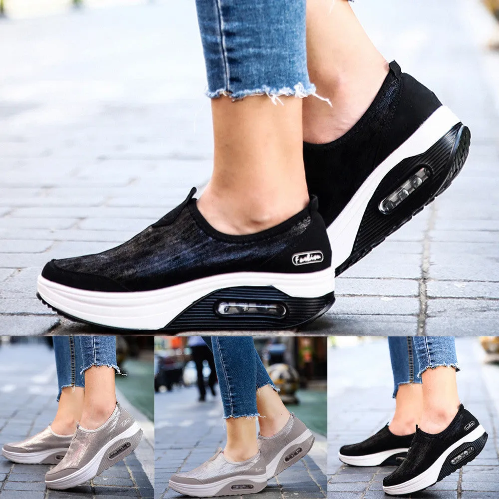 Women Casual Sports Shoes Thick-Soled Air