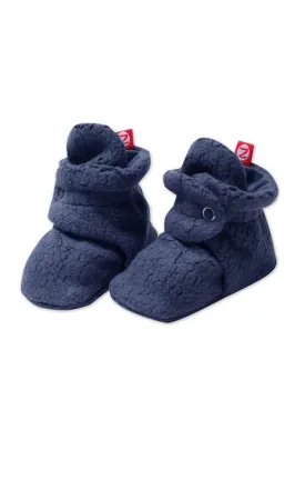 Zutano COZIE FLEECE w-GRIPPERS BOOTIE--NAVY